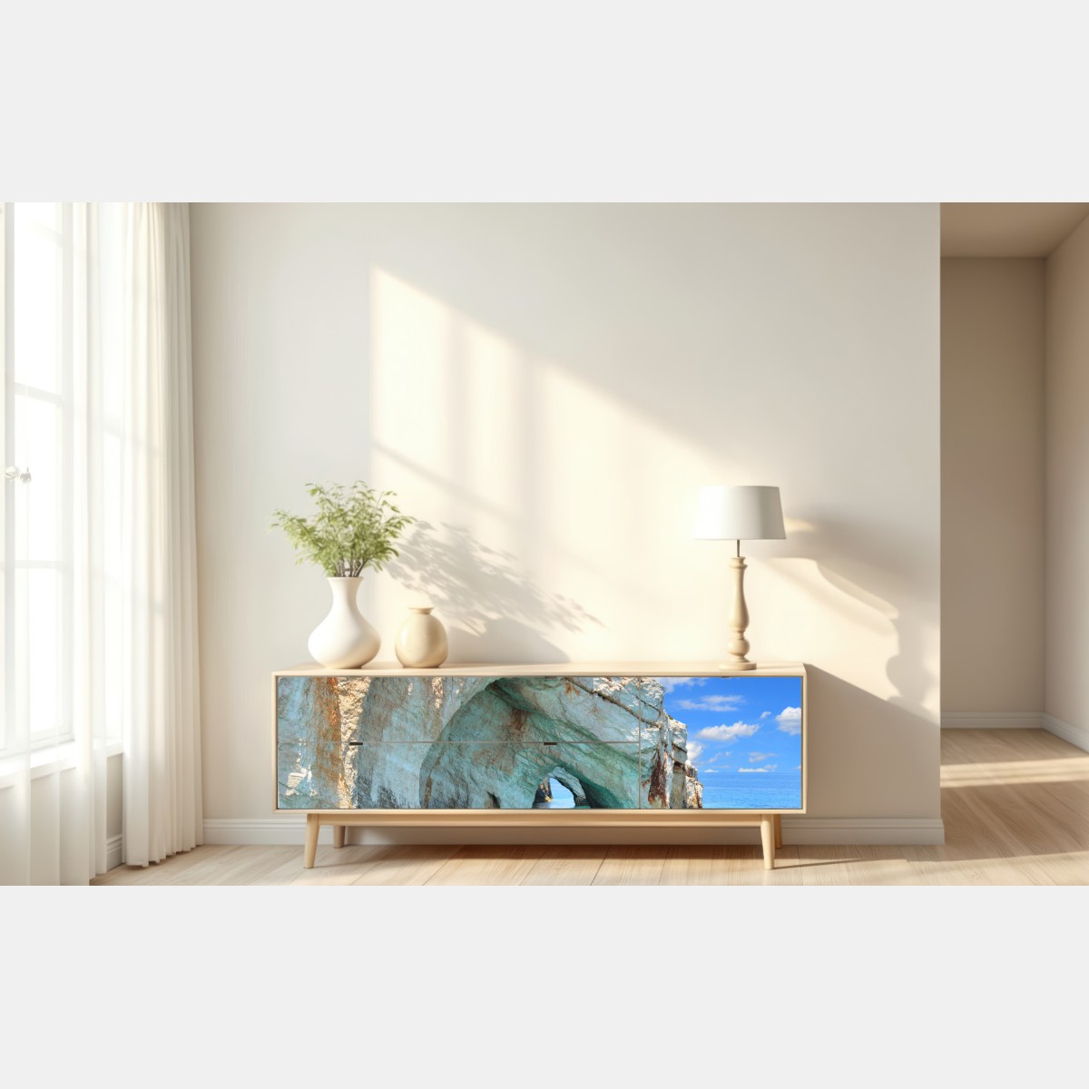 Naklejka repozycjonowalna błękitne jaskinie na Zakynthos – Wallissimo® Naklejka repozycjonowalna błękitne jaskinie na Zakynthos – Wallissimo®