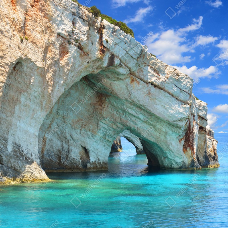 Naklejka repozycjonowalna błękitne jaskinie na Zakynthos – Wallissimo® Naklejka repozycjonowalna błękitne jaskinie na Zakynthos – Wallissimo®