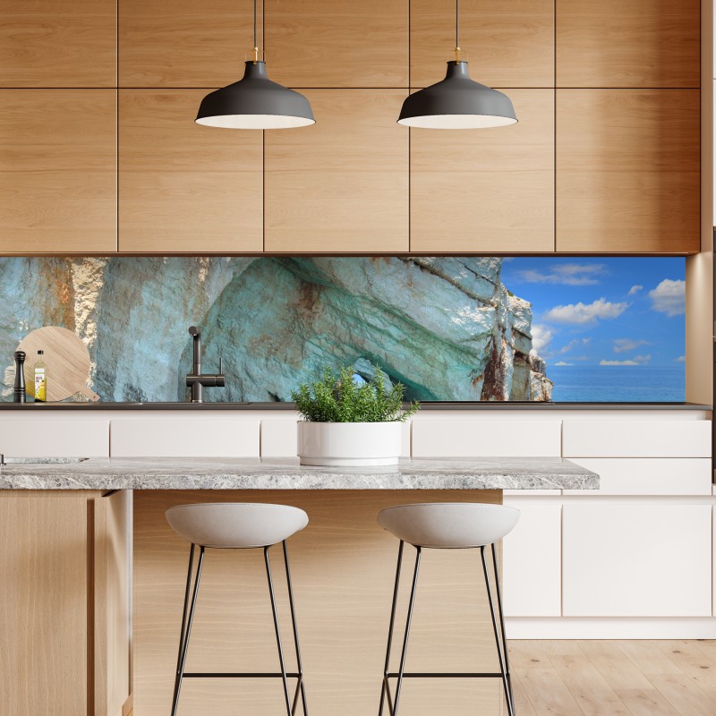 Naklejka repozycjonowalna błękitne jaskinie na Zakynthos – Wallissimo® Naklejka repozycjonowalna błękitne jaskinie na Zakynthos – Wallissimo®