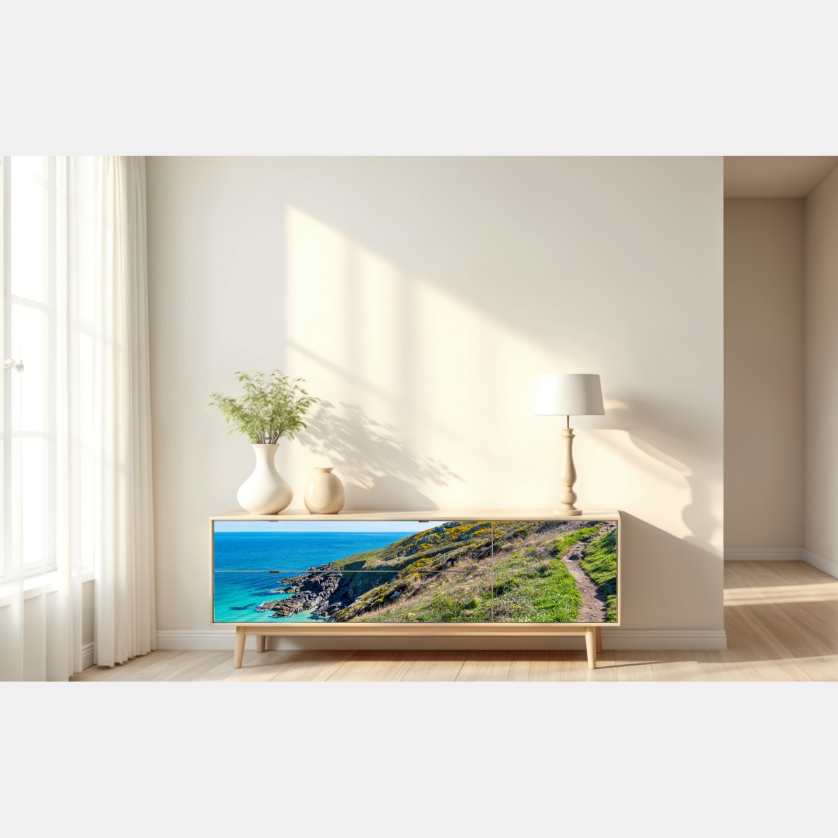 Naklejka repozycjonowalna ścieżka wybrzeżna do Hor Point, St Ives – Wallissimo® Naklejka repozycjonowalna ścieżka wybrzeżna do Hor Point, St Ives – Wallissimo®