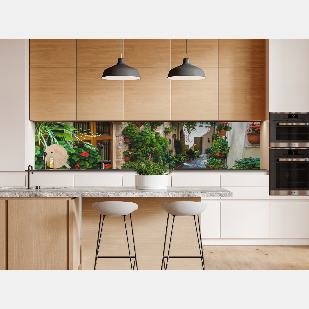 Naklejka repozycjonowalna uroczy zaułek w Spello, Włochy – Wallissimo® Naklejka repozycjonowalna uroczy zaułek w Spello, Włochy – Wallissimo®