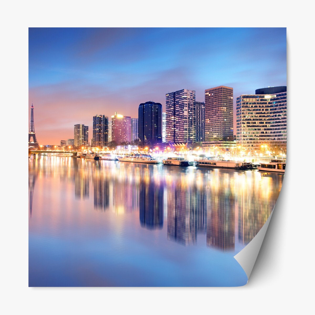 Repositionable sticker Paris skyline at dusk