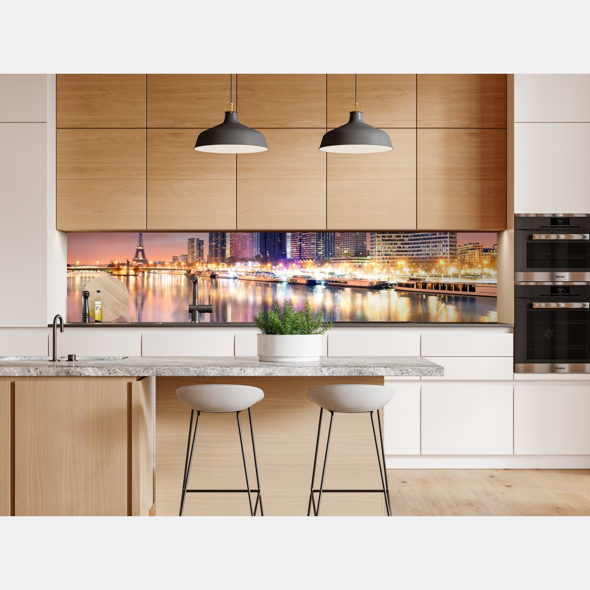 Naklejka repozycjonowalna Paryż panorama o zmierzchu – Wallissimo® Naklejka repozycjonowalna Paryż panorama o zmierzchu – Wallissimo®