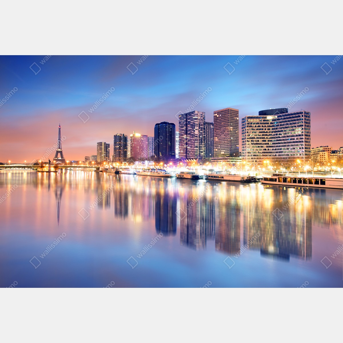 Naklejka repozycjonowalna Paryż panorama o zmierzchu – Wallissimo® Naklejka repozycjonowalna Paryż panorama o zmierzchu – Wallissimo®