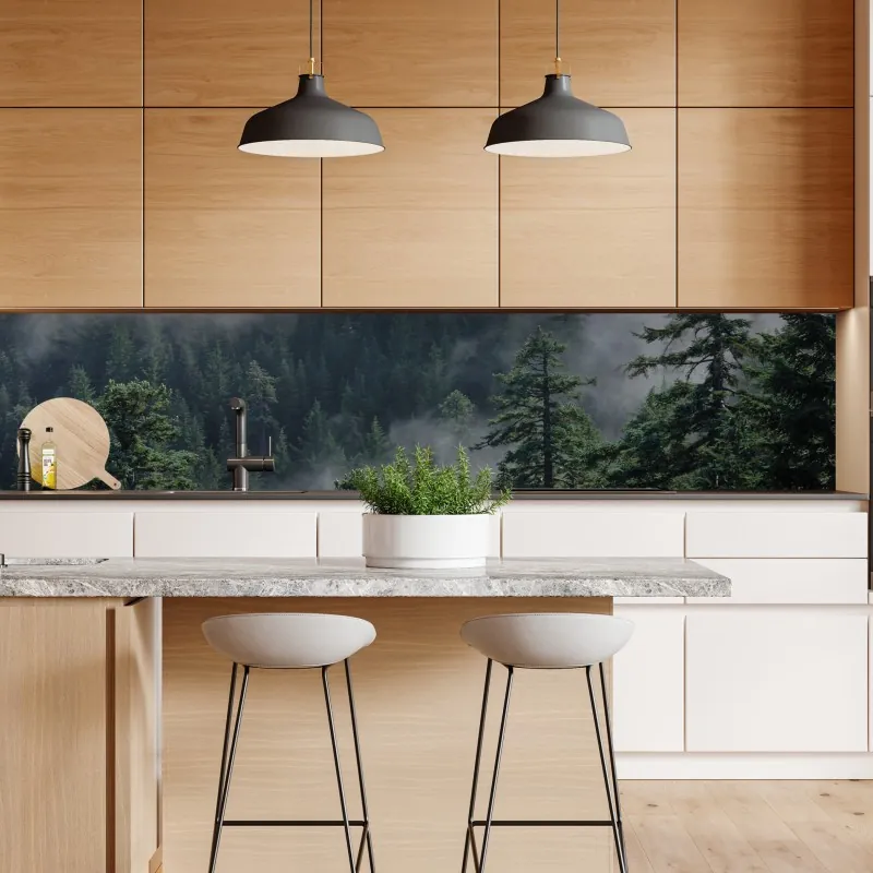 Naklejka repozycjonowalna unoszące się pęcherzyki oleju na głębokim gradiencie – Wallissimo®