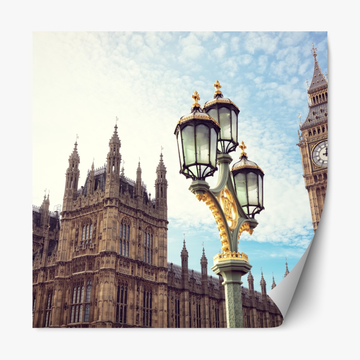 Repositionable sticker Big Ben and Houses of Parliament, London