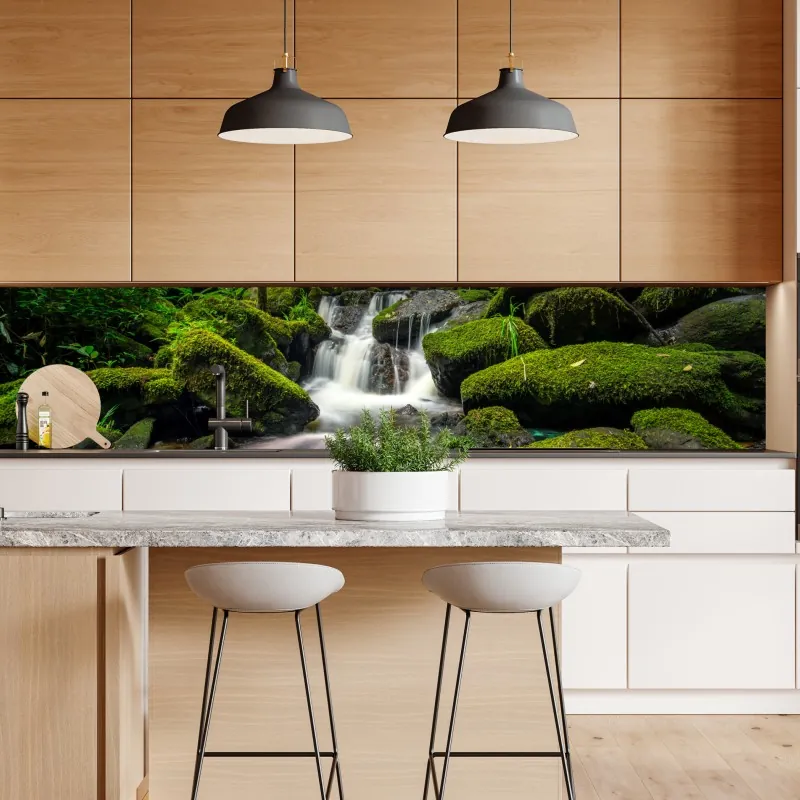 Naklejka repozycjonowalna delikatne różowe anemony i niebieski motyl – Wallissimo®