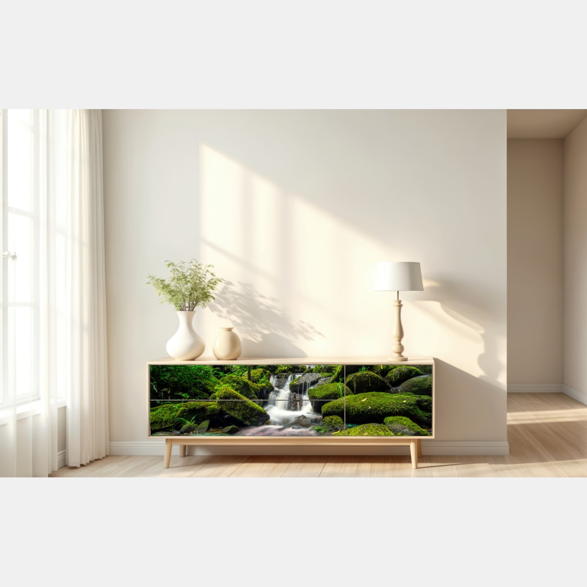 Naklejka repozycjonowalna spokojny wodospad w Phu Tub Berk, Tajlandia – Wallissimo® Naklejka repozycjonowalna spokojny wodospad w Phu Tub Berk, Tajlandia – Wallissimo®