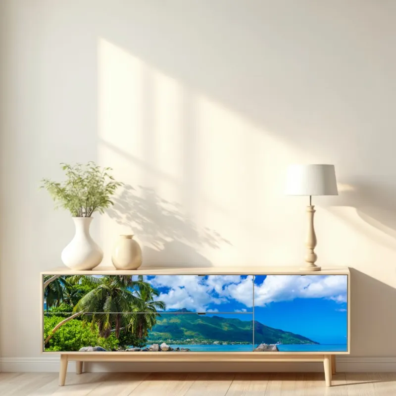 Naklejka repozycjonowalna egzotyczny wzór z gepardami i różami – Wallissimo®