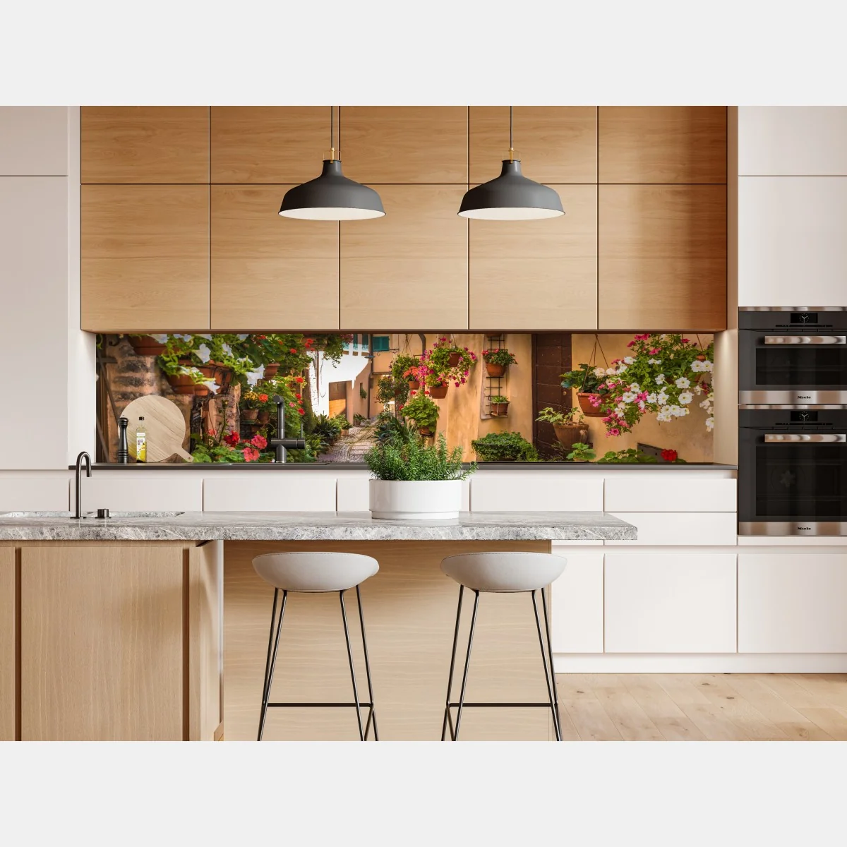 Naklejka repozycjonowalna słoneczna kwiatowa alejka w Umbrii – Wallissimo® Naklejka repozycjonowalna słoneczna kwiatowa alejka w Umbrii – Wallissimo®