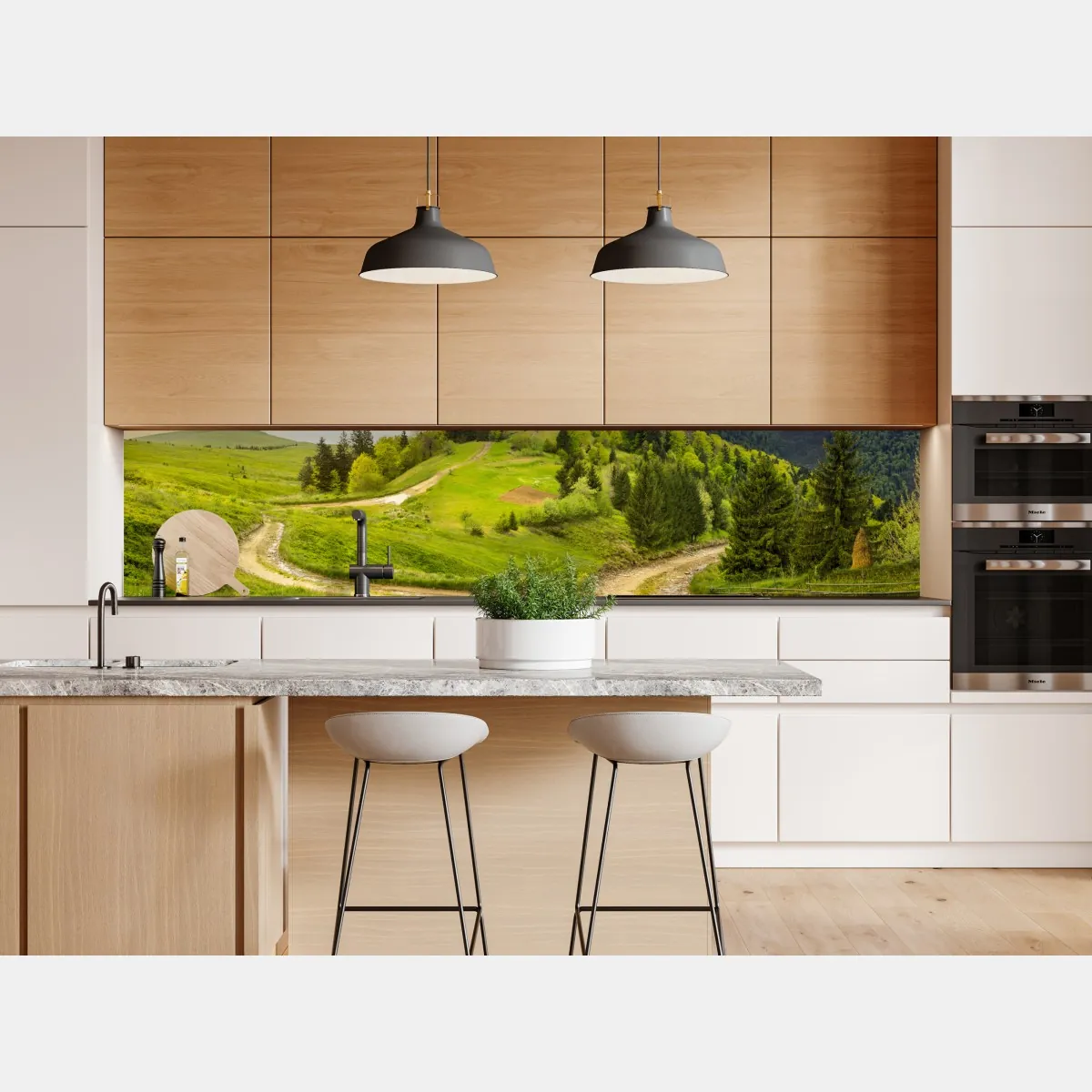 Naklejka repozycjonowalna kręta droga przez zielone wzgórza – Wallissimo® Naklejka repozycjonowalna kręta droga przez zielone wzgórza – Wallissimo®