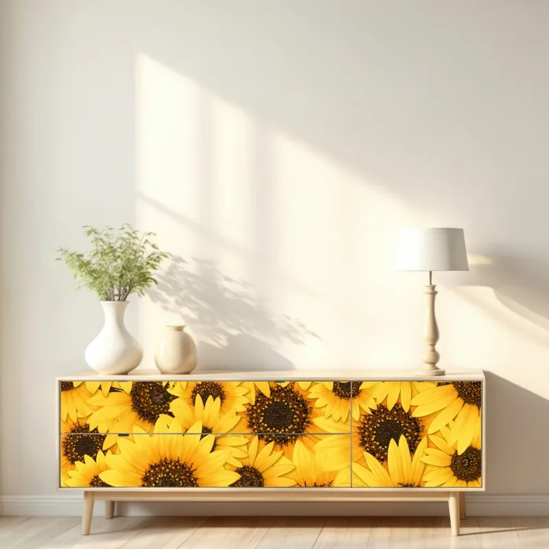 Naklejka repozycjonowalna złote słoneczniki – Wallissimo® Naklejka repozycjonowalna złote słoneczniki – Wallissimo®