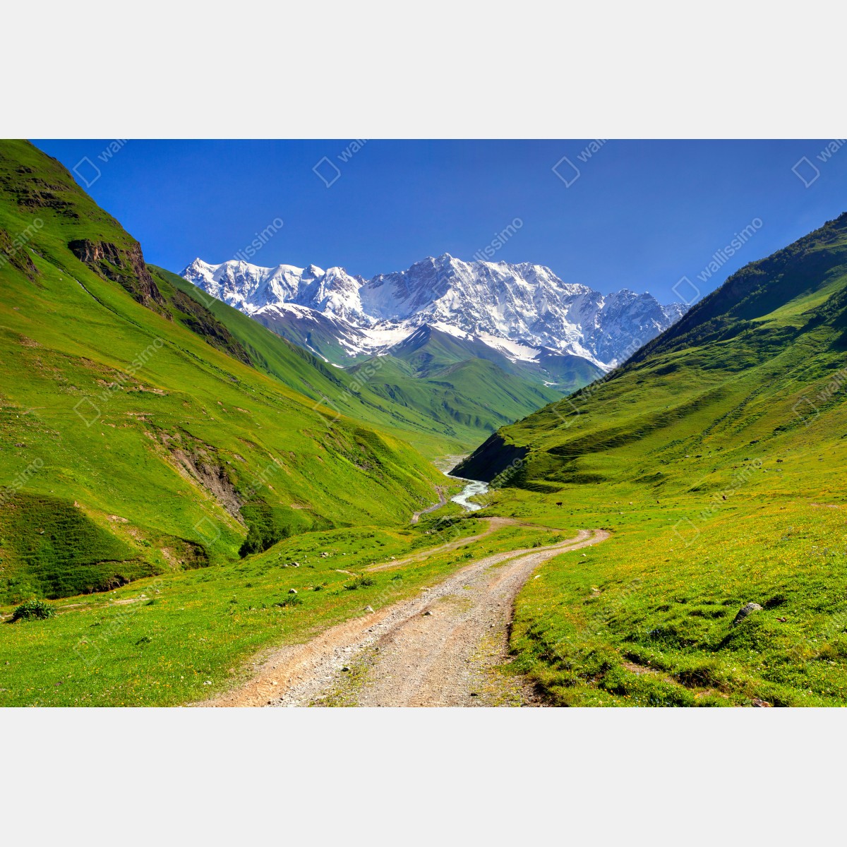 Naklejka repozycjonowalna majestatyczny widok na Shkhara z Ushguli – Wallissimo® Naklejka repozycjonowalna majestatyczny widok na Shkhara z Ushguli – Wallissimo®