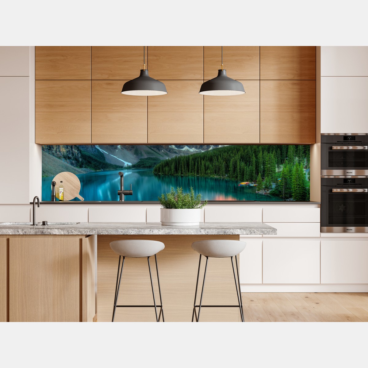 Naklejka repozycjonowalna jezioro Moraine wschód słońca alpenglow – Wallissimo® Naklejka repozycjonowalna jezioro Moraine wschód słońca alpenglow – Wallissimo®