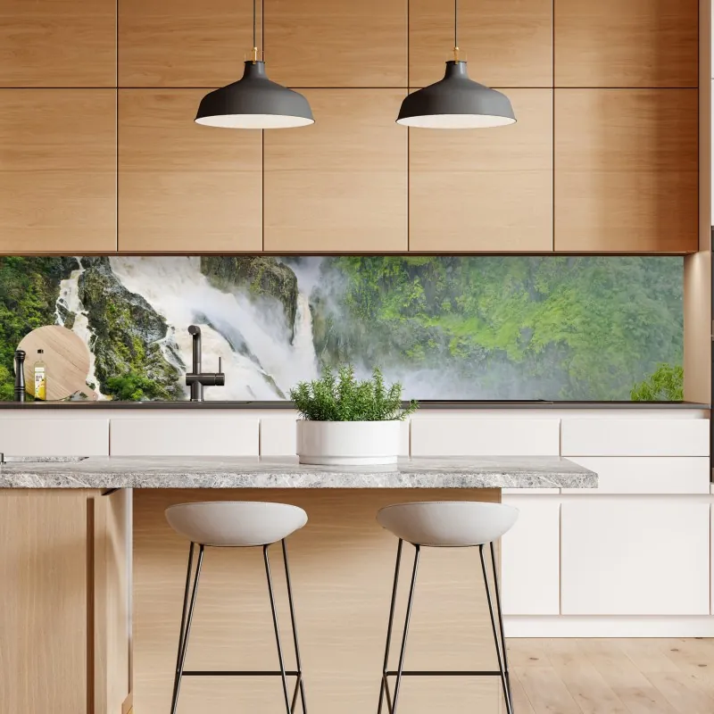 Naklejka repozycjonowalna wodospad Barron Falls w tropikalnym lesie – Wallissimo® Naklejka repozycjonowalna wodospad Barron Falls w tropikalnym lesie – Wallissimo®