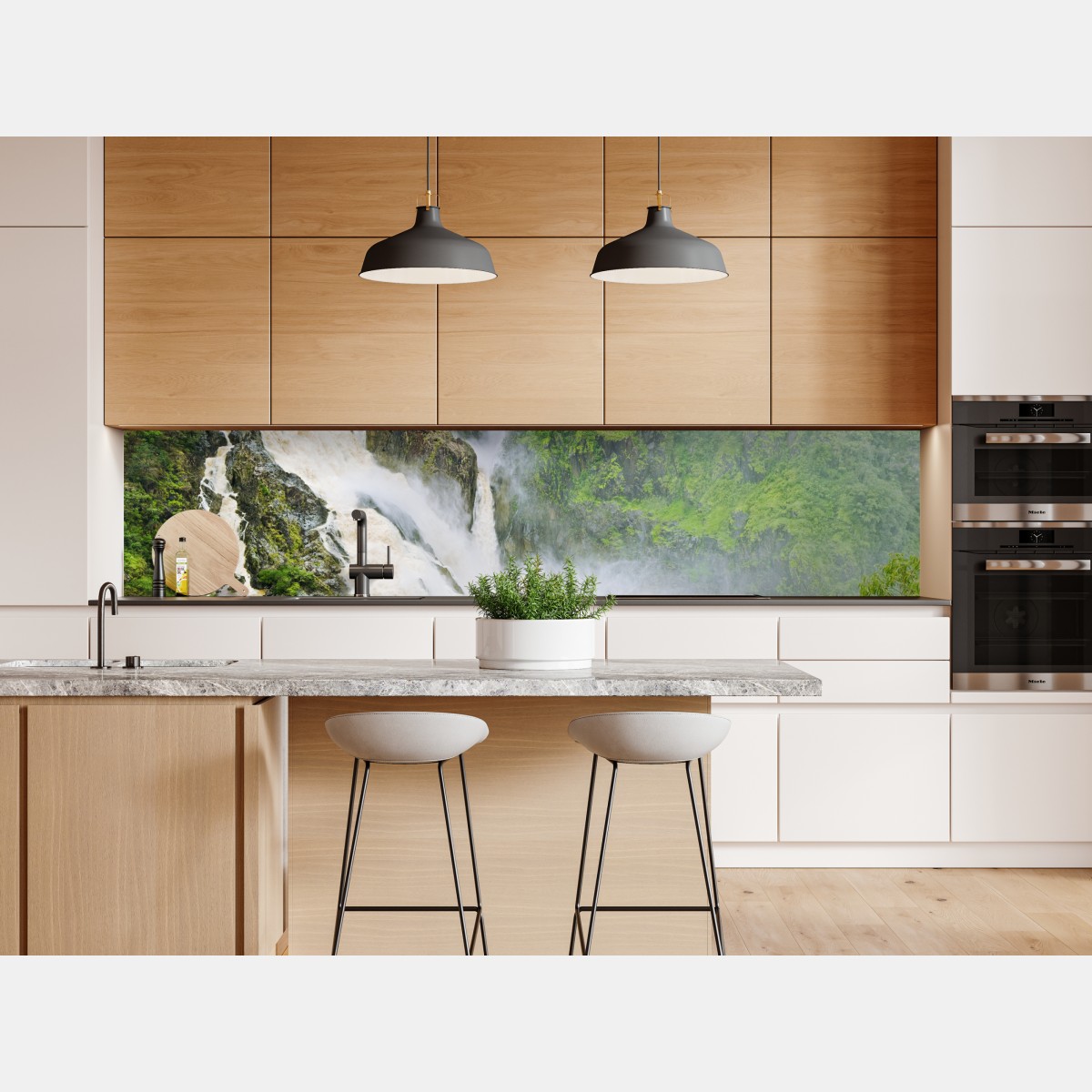 Naklejka repozycjonowalna wodospad Barron Falls w tropikalnym lesie – Wallissimo® Naklejka repozycjonowalna wodospad Barron Falls w tropikalnym lesie – Wallissimo®