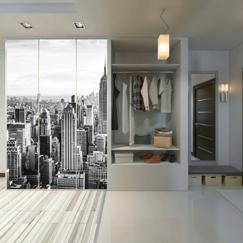 Naklejka na szafę spokojna sepiowa plaża – Wallissimo®