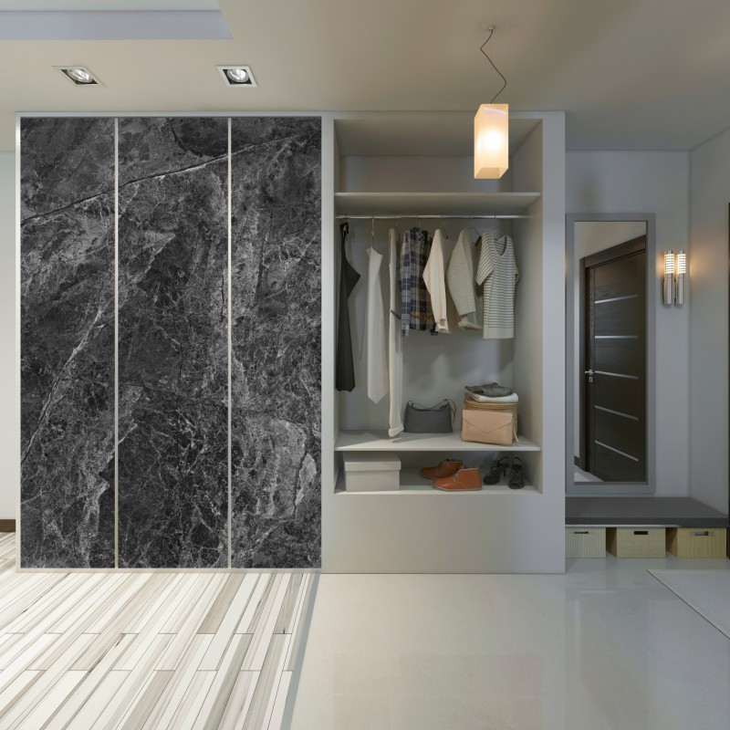 Naklejka na szafę ciemna faktura marmuru – Wallissimo® Naklejka na szafę ciemna faktura marmuru – Wallissimo®