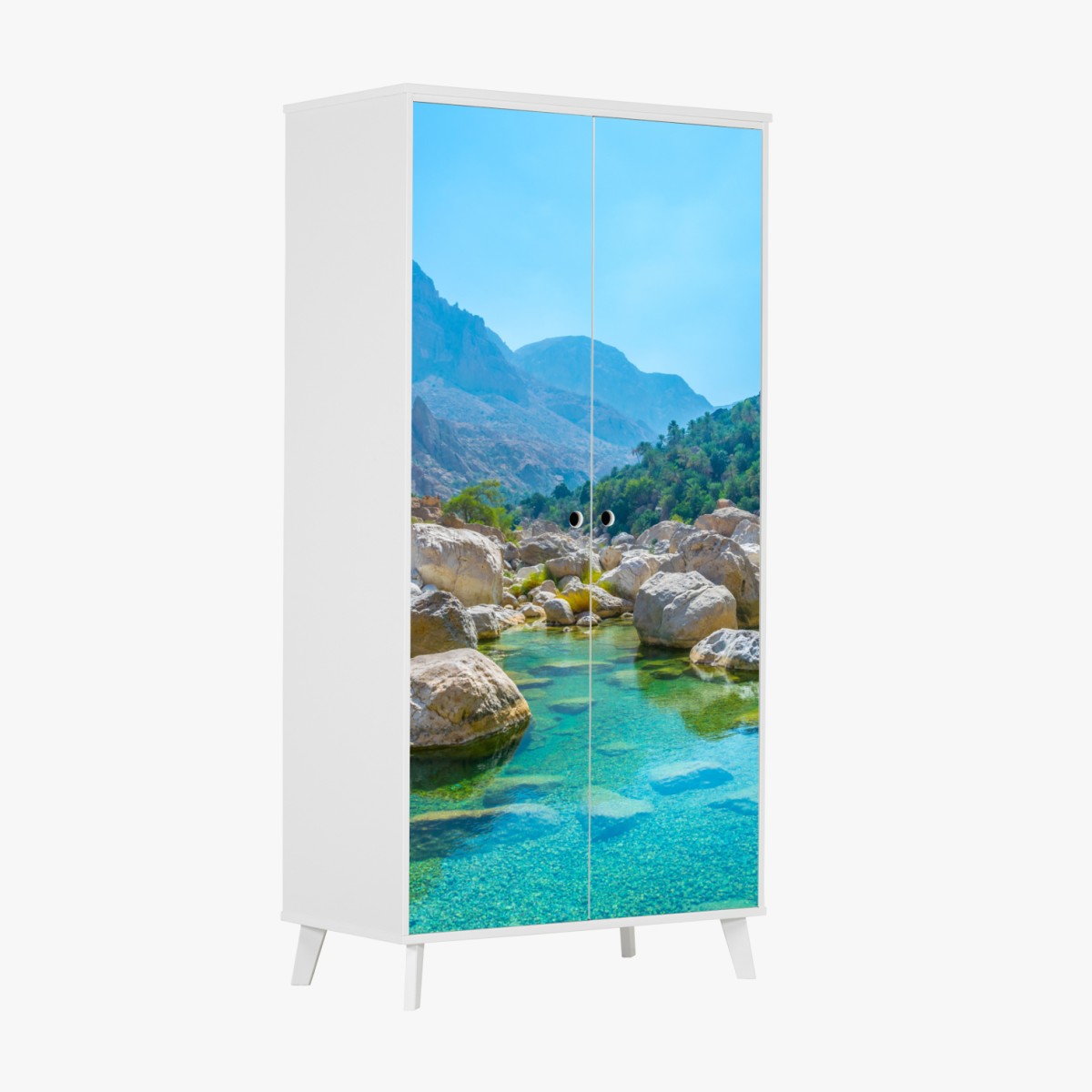 Wardrobe sticker turquoise mountain oasis