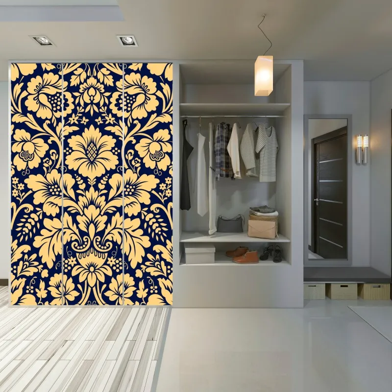 Naklejka na szafę postarzony tynk na ścianie w odcieniach szarości – Wallissimo®