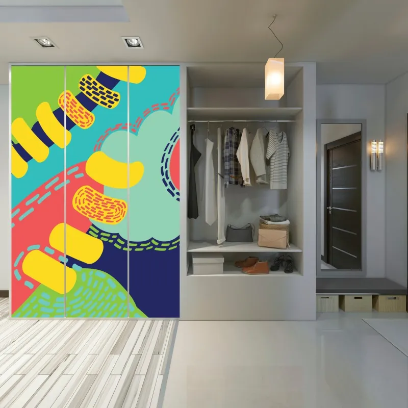 Naklejka na szafę delikatne białe storczyki na stonowanym tle – Wallissimo®