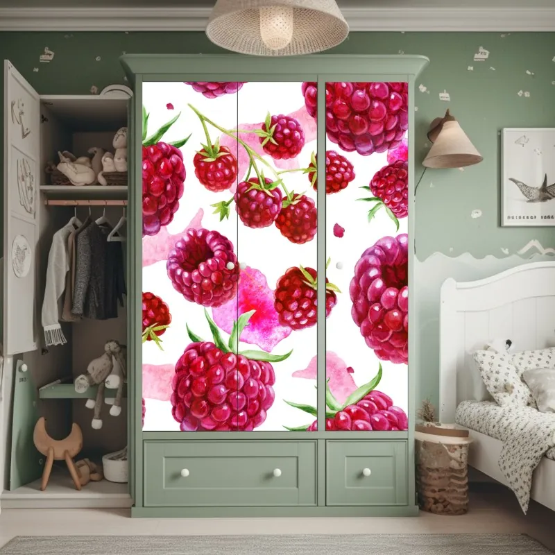 Naklejka na szafę mglisty las sosnowy – Wallissimo®