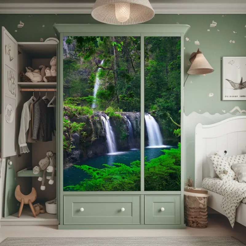 Naklejka na szafę żywy abstrakcyjny motyw pop-art – Wallissimo®