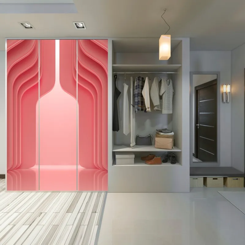 Naklejka na szafę tropikalny wzór z liśćmi monstery – Wallissimo®