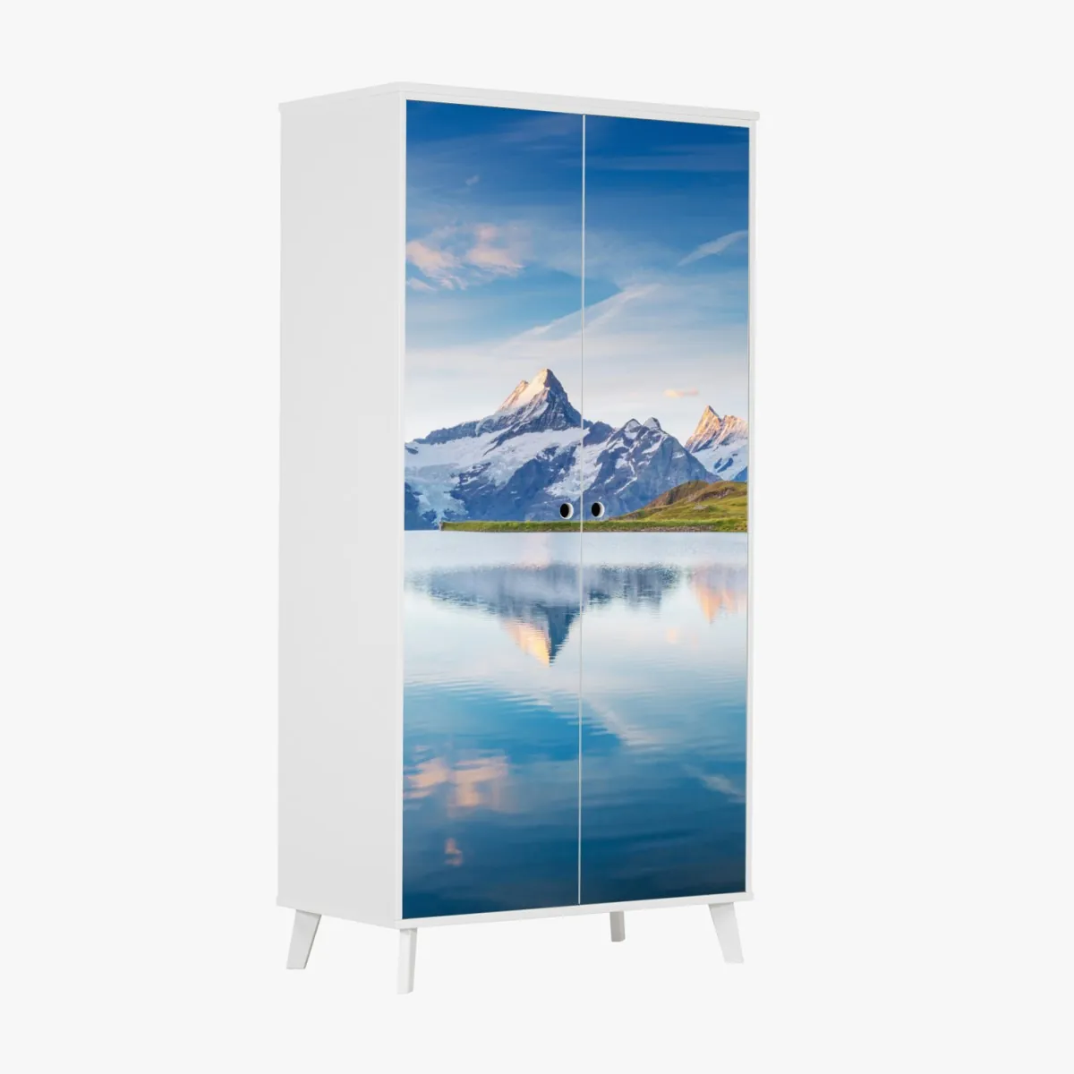 Naklejka na szafę majestatyczne odbicie Alp przy Bachalpsee – Wallissimo® Naklejka na szafę majestatyczne odbicie Alp przy Bachalpsee – Wallissimo®