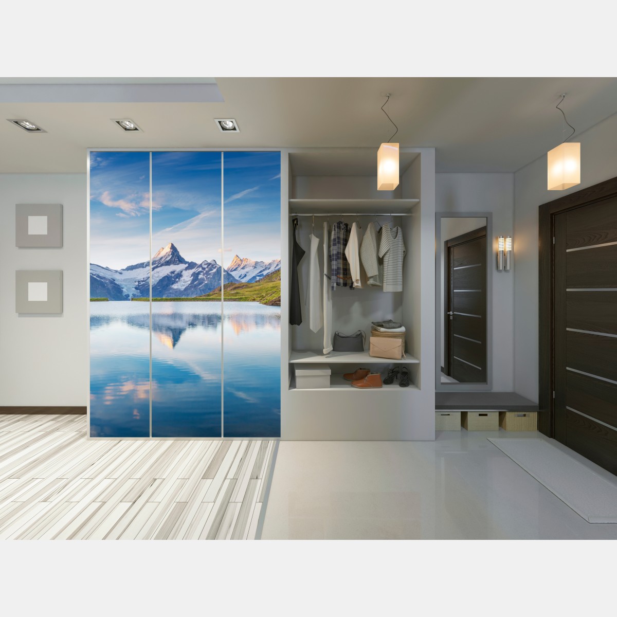 Naklejka na szafę majestatyczne odbicie Alp przy Bachalpsee – Wallissimo® Naklejka na szafę majestatyczne odbicie Alp przy Bachalpsee – Wallissimo®