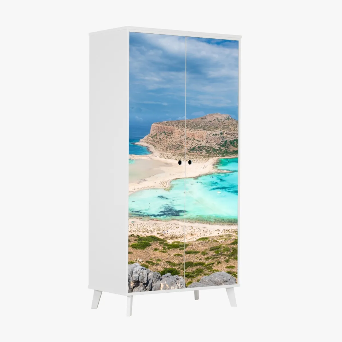 Naklejka na szafę Balos Lagoon, Kreta panoramiczny widok na plażę – Wallissimo® Naklejka na szafę Balos Lagoon, Kreta panoramiczny widok na plażę – Wallissimo®