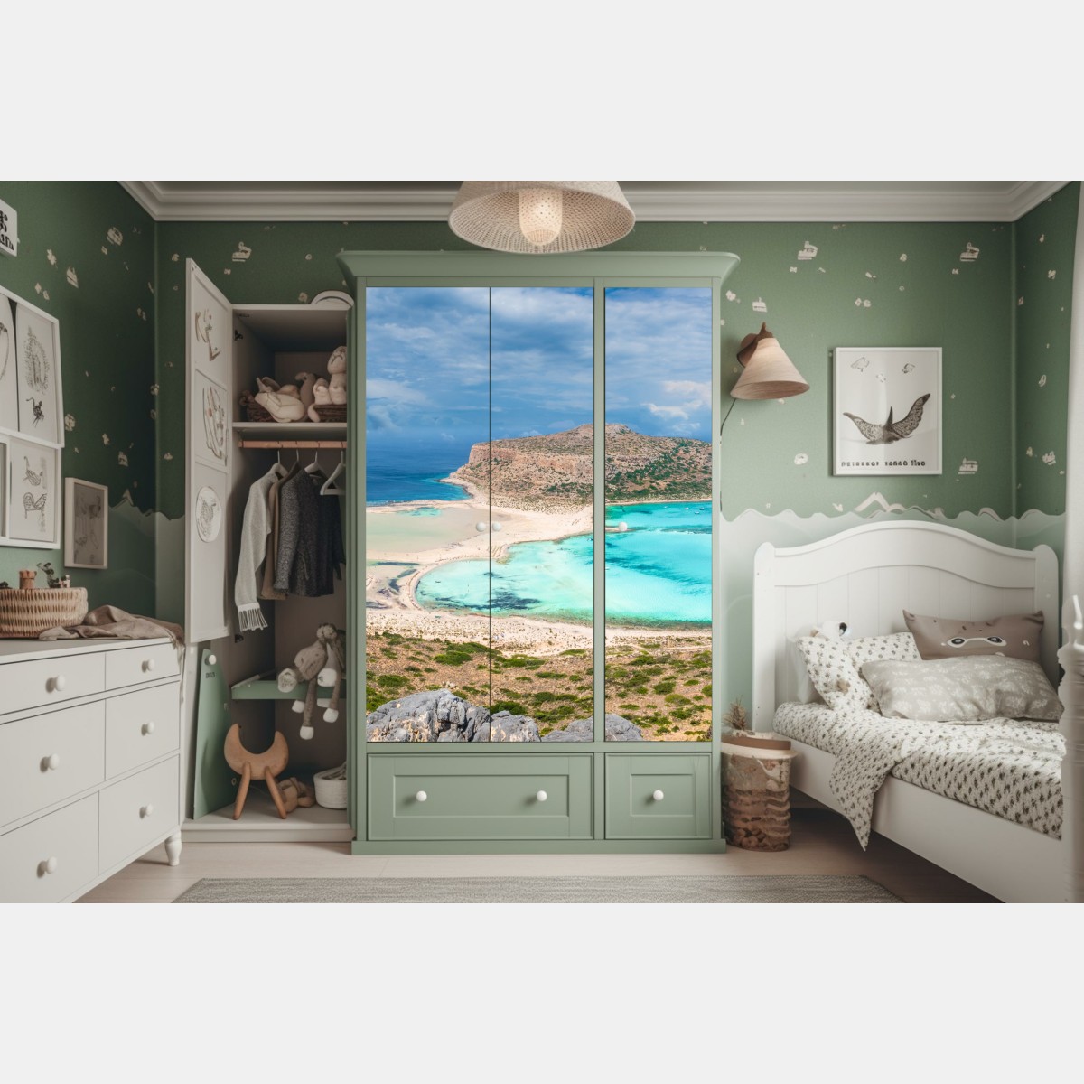 Naklejka na szafę Balos Lagoon, Kreta panoramiczny widok na plażę – Wallissimo® Naklejka na szafę Balos Lagoon, Kreta panoramiczny widok na plażę – Wallissimo®