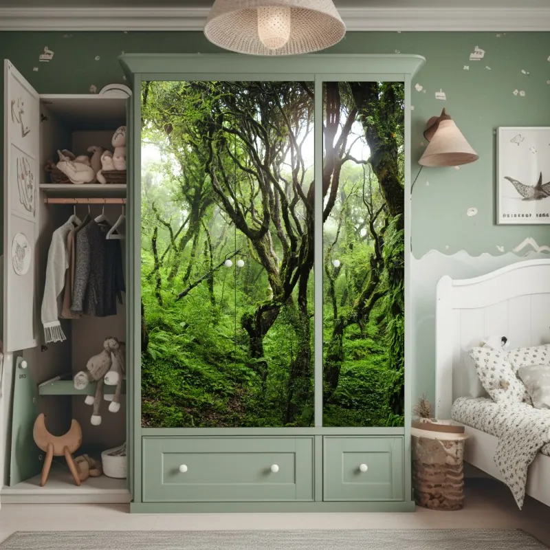 Naklejka na szafę różowa dalia w zbliżeniu – Wallissimo®