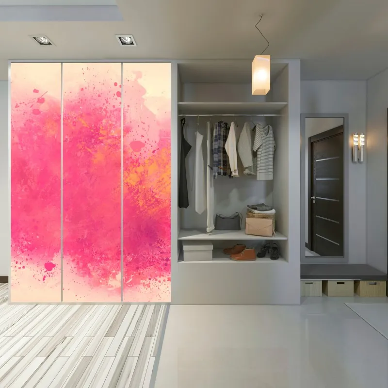 Naklejka na szafę delikatne białe storczyki na stonowanym tle – Wallissimo®