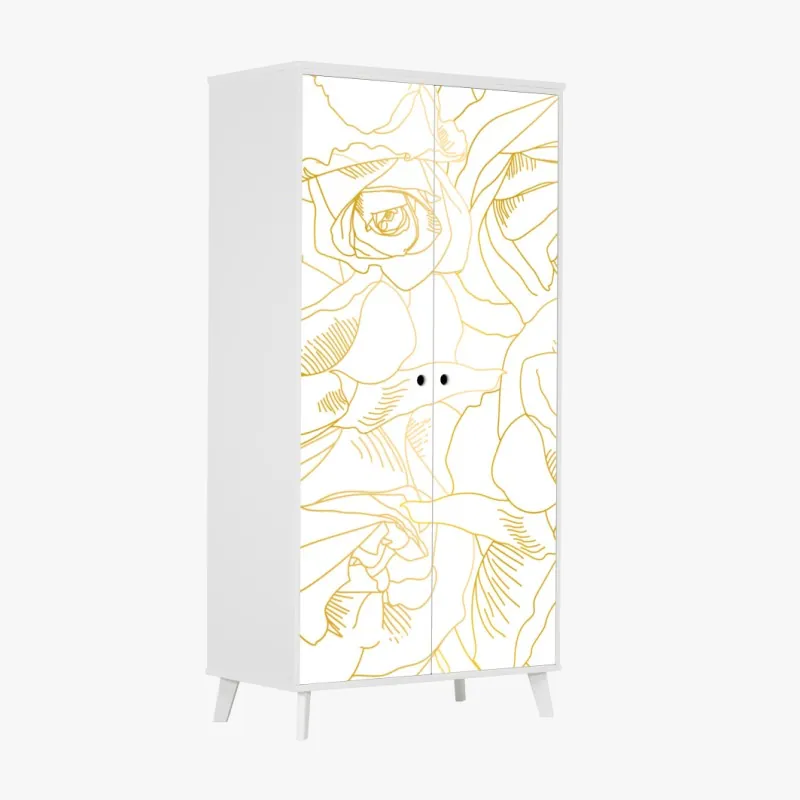 Naklejka na szafę spokojne jezioro z górskim odbiciem – Wallissimo®