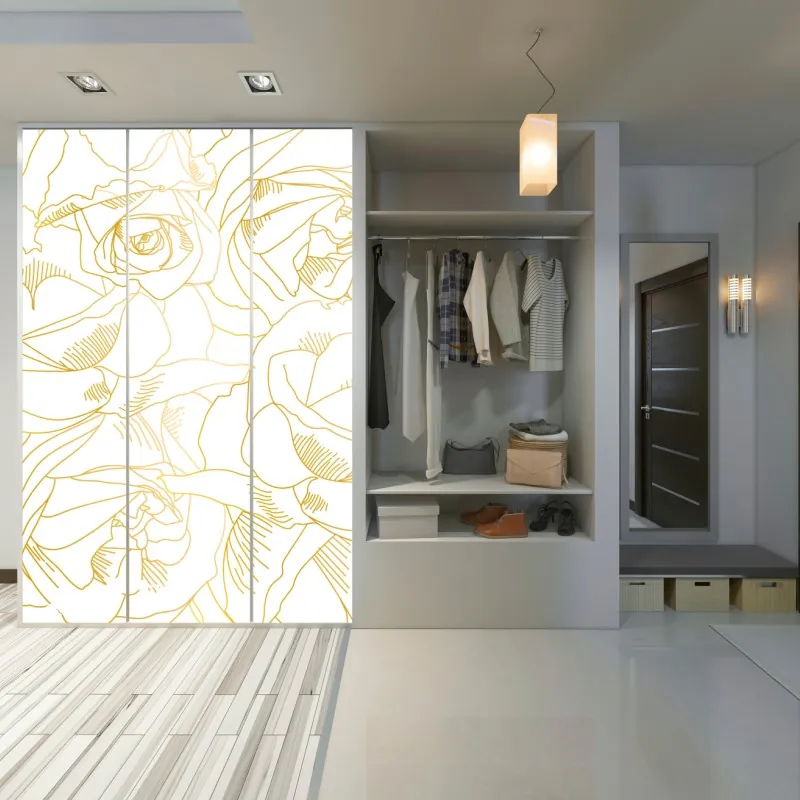 Naklejka na szafę spokojne jezioro z górskim odbiciem – Wallissimo®