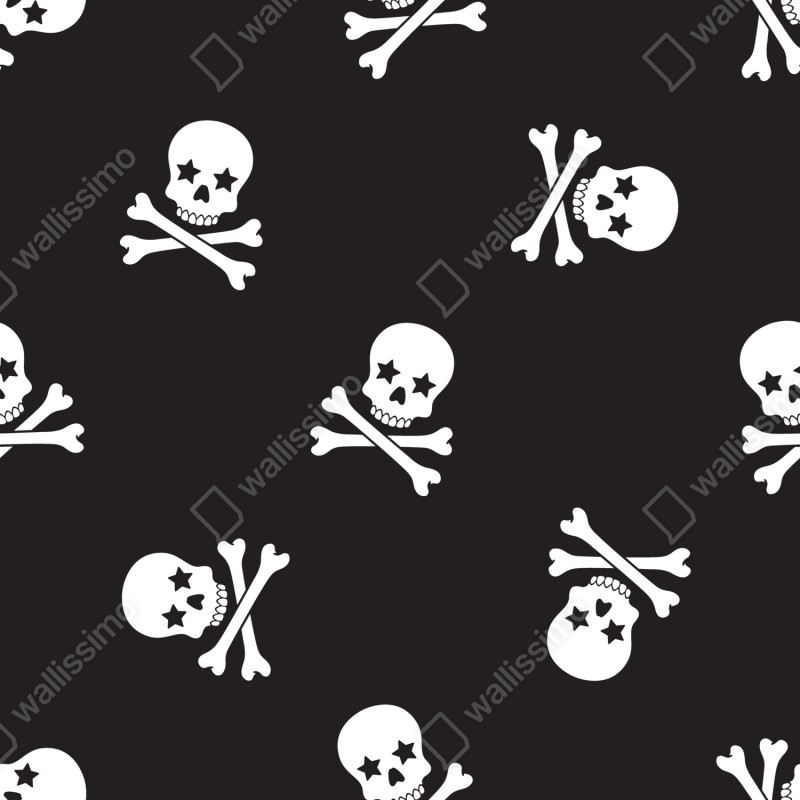 Naklejka na szafę wzór czaszki i skrzyżowanych piszczeli – Wallissimo® Naklejka na szafę wzór czaszki i skrzyżowanych piszczeli – Wallissimo®