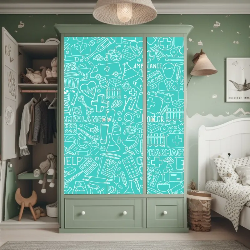 Naklejka na szafę spokojny wodospad Skradinski Buk w Parku Narodowym Krka – Wallissimo®