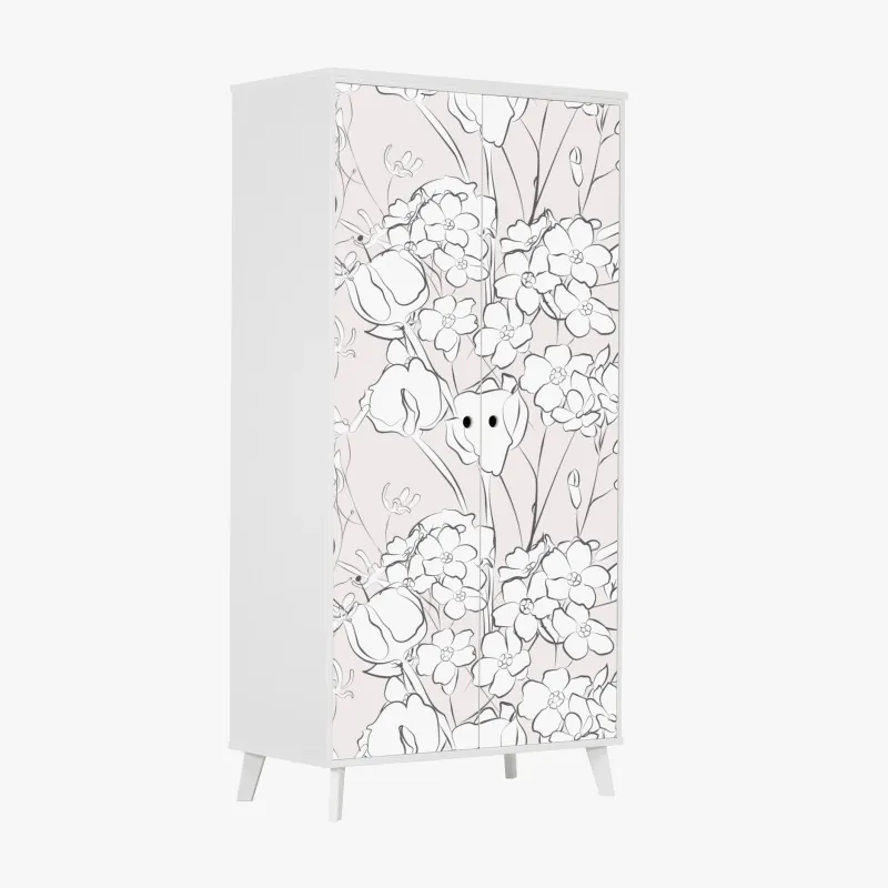 Naklejka na szafę zniszczona piłka nożna - zbliżenie – Wallissimo®