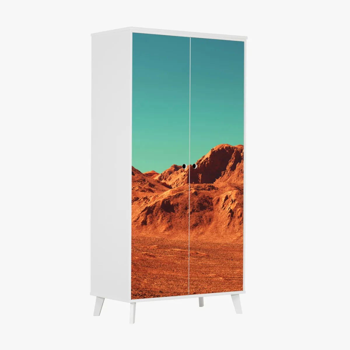 Naklejka na szafę krajobraz marsa — widok planetarny – Wallissimo® Naklejka na szafę krajobraz marsa — widok planetarny – Wallissimo®