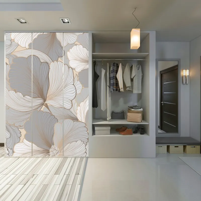 Naklejka na szafę zielona marmurowa faktura abstrakcyjna – Wallissimo®