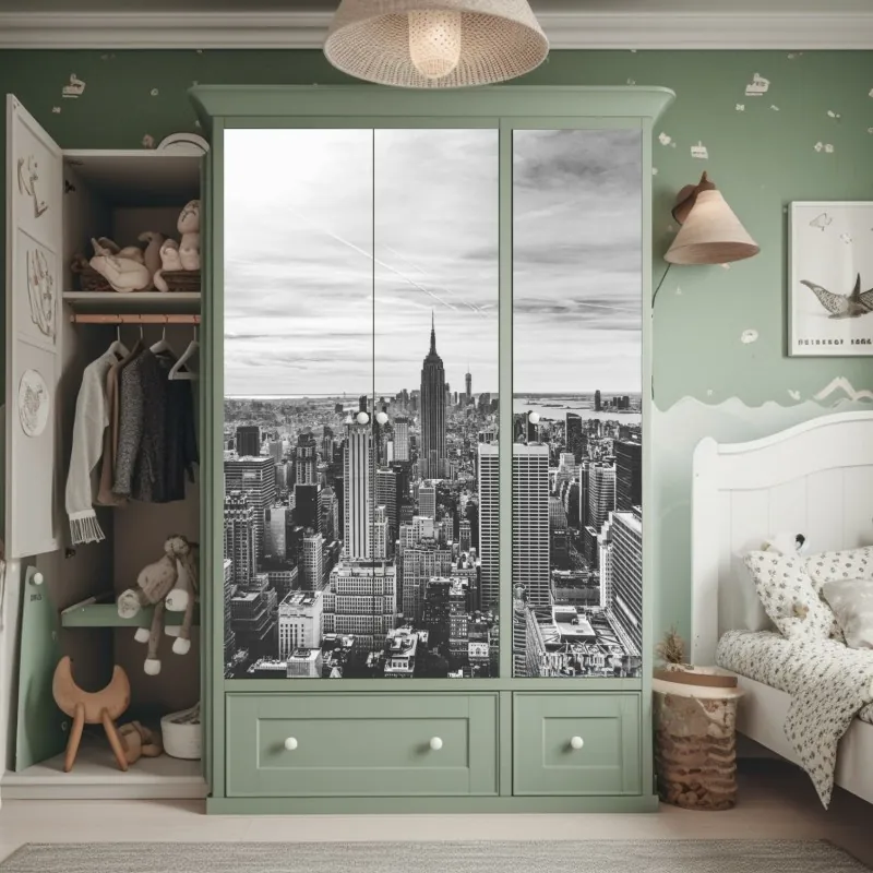 Naklejka na szafę ścieżka przez bujną dżunglę – Wallissimo®