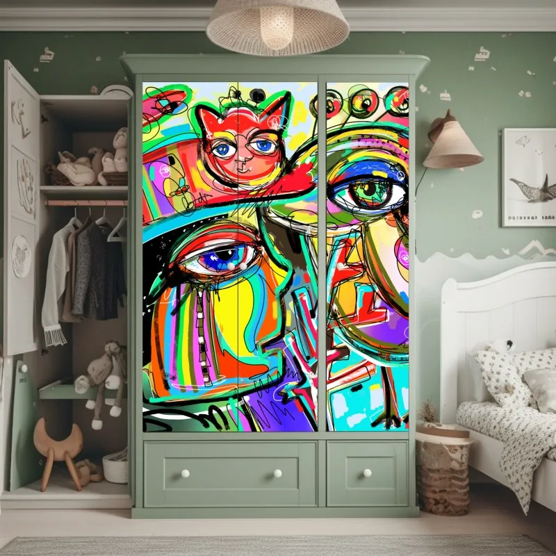 Naklejka na szafę spokojna alejka w bambusowym gaju – Wallissimo®