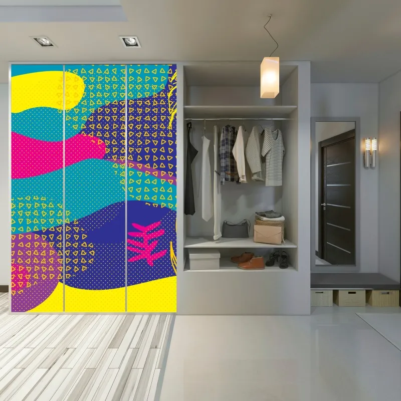 Naklejka na szafę złoty wzór art deco – Wallissimo®