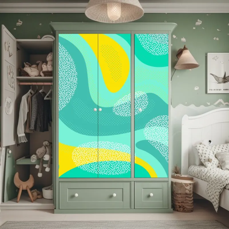 Naklejka na szafę złota jesienna łąka – Wallissimo®