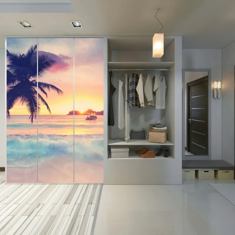 Naklejka na szafę żywa różowa akwarelowa plama – Wallissimo®