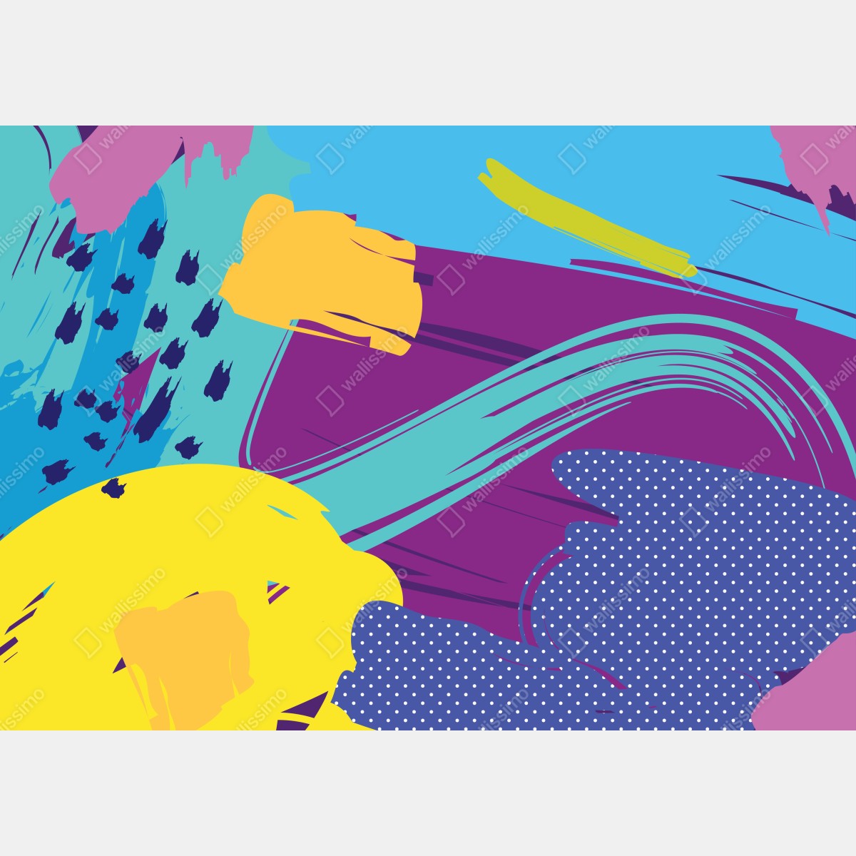 Naklejka na szafę żywa abstrakcyjna kompozycja pop-art – Wallissimo® Naklejka na szafę żywa abstrakcyjna kompozycja pop-art – Wallissimo®