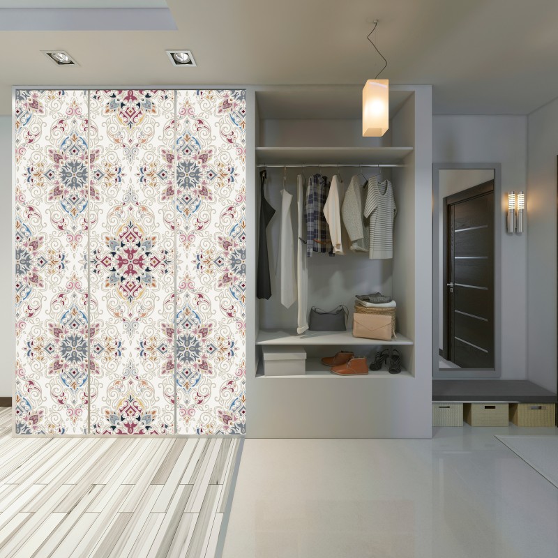 Naklejka na szafę ozdobny wzór damaskowy w stylu vintage – Wallissimo® Naklejka na szafę ozdobny wzór damaskowy w stylu vintage – Wallissimo®