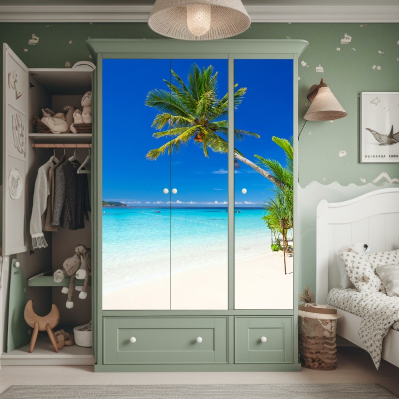 Naklejka na szafę tropikalna plaża w Tajlandii – Wallissimo® Naklejka na szafę tropikalna plaża w Tajlandii – Wallissimo®