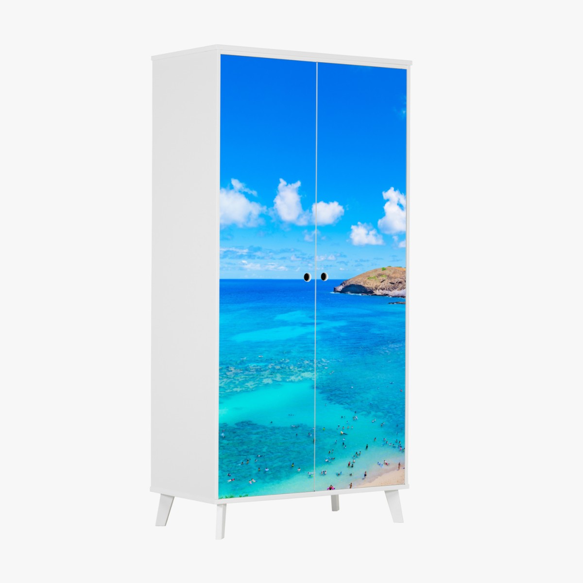 Wardrobe sticker tropical turquoise bay panorama